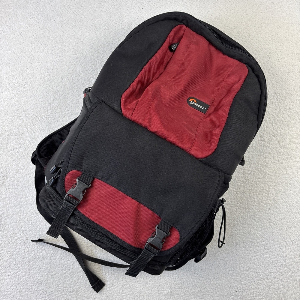 LOWEPRO 'Fastpack 200 Backpack' Red/Black Digital SLR Camera Bag Travel Pack